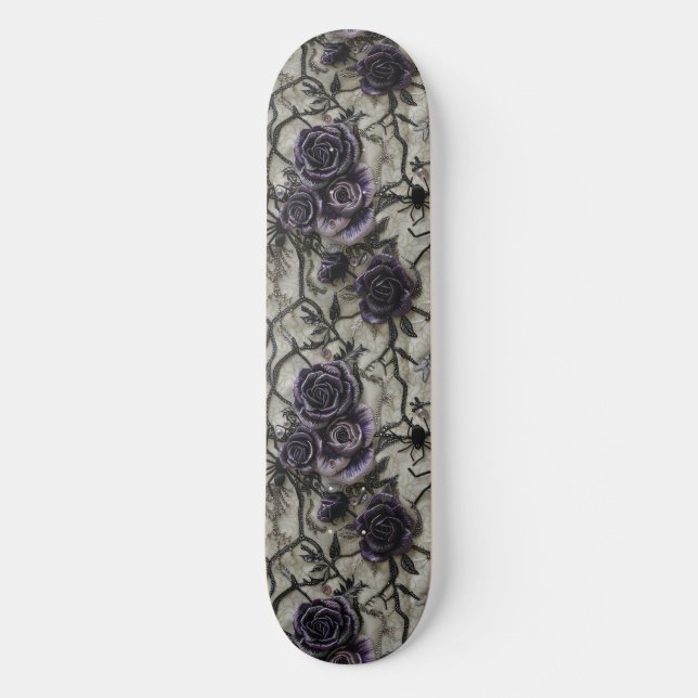 Rosas Góticos Black Purple y Skateboard Spiders (Anverso)