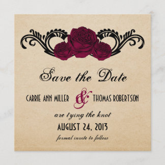 Rosas góticos de Swirl ahorran la invitación a la 