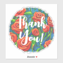 Rosas Gracias Pegatina