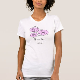 Rosas Lilac Bouquet camiseta 'Text'