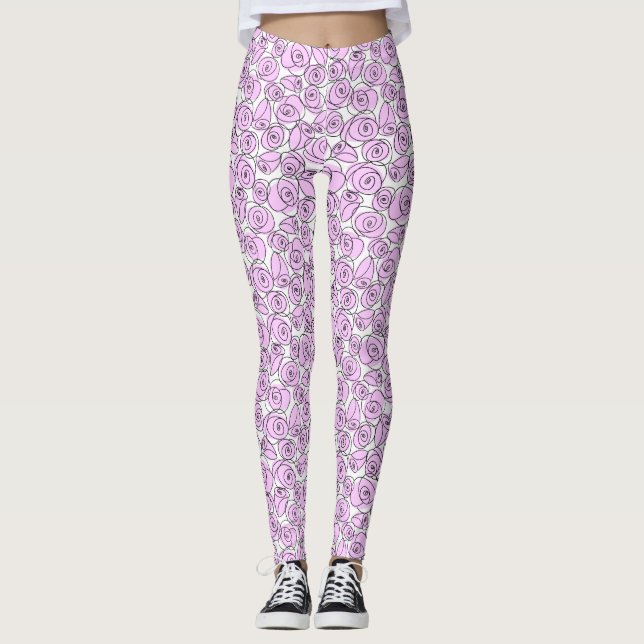 Rosas Lilac Leggings (Anverso)