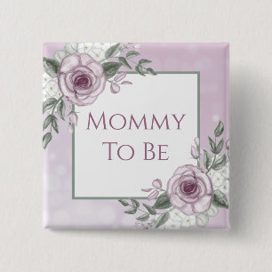 Rosas malvados, mami para ser, botón Baby Shower