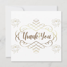 Rosas, marco dorado, tarjeta boda, gracias postc