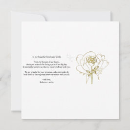Rosas, marco dorado, tarjeta boda, gracias postc