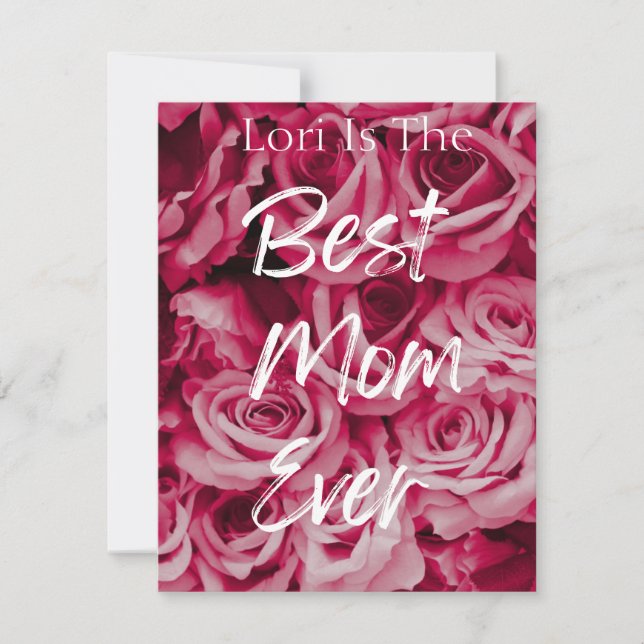 Rosas + mejor tarjeta de mamá de la historia (Anverso)