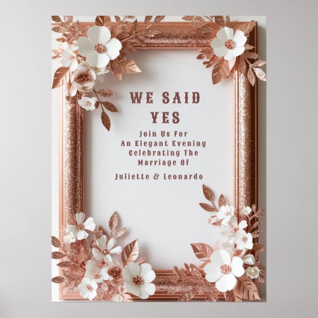 💍 Rosas Melocotón Oro Rosa Decoración Boda Primav (Frente)