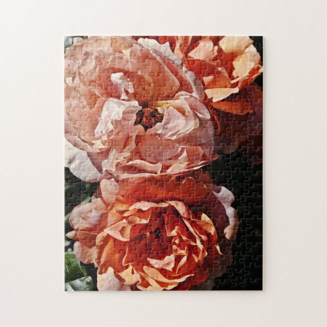 Rosas naranjas Rompecabezas de estilo artístico (Vertical)