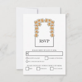 Rosas Naranjas rusos casan tarjetas RSVP