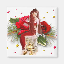 Rosas navidades, imán