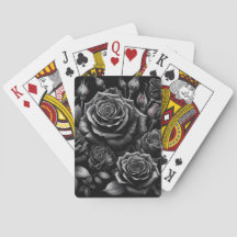 Rosas Negras Personalizadas Cartas de Juego