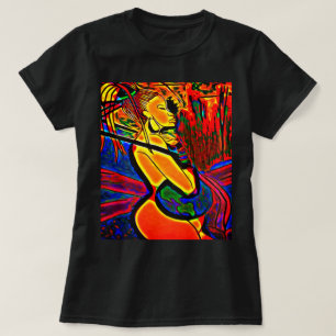 Rosas negros blusa camiseta