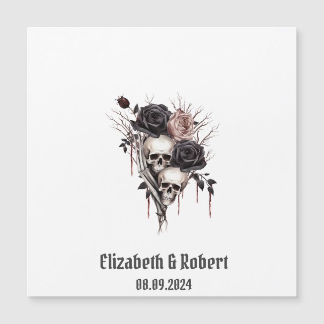 Rosas negros góticos se burlan de Boda (Anverso)