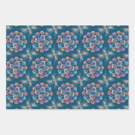 Rosas Opalescentes De Lujo Envolver Papel