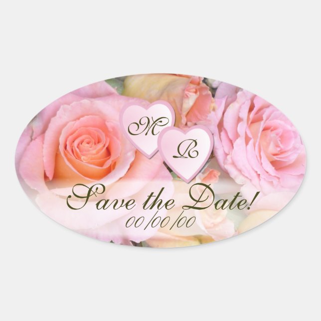 Rosas para mi amor ~ Pegatinas de Oval (Anverso)