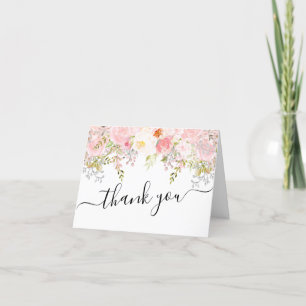 Rosas Peony Rubor Boda Rosado Gracias Tarjeta