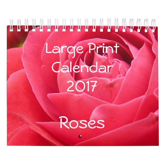 Rosas pequeños del calendario de impresión grande  (Tapa)