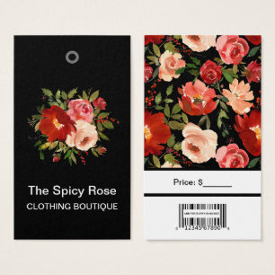 Rosas personalizados con etiquetas de precio de có