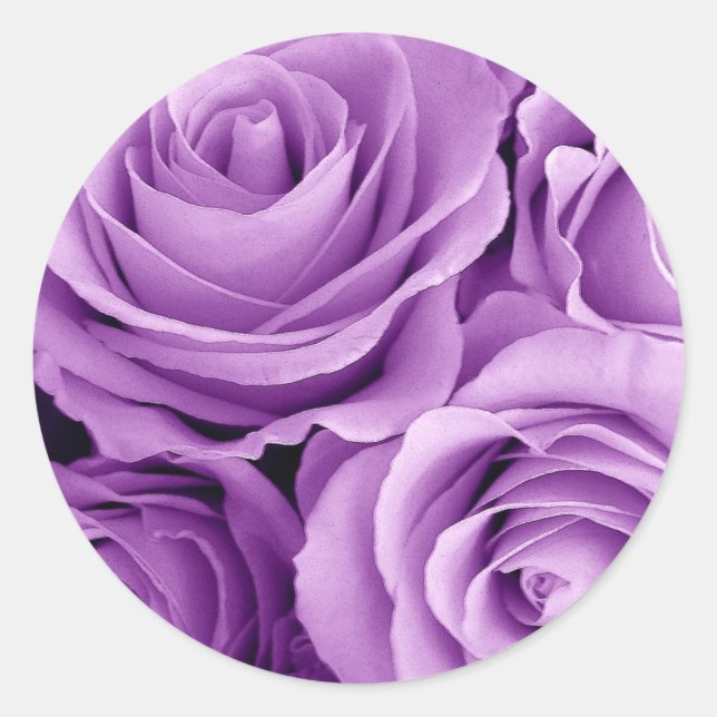 Rosas PURPLE - Sello para sobres Boda (Anverso)