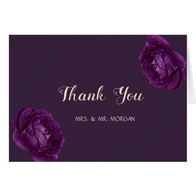 Rosas Purpura Elegante Chic (Anverso (Horizontal))