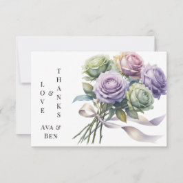 Rosas púrpura y verde salvia Amor y agradecimiento