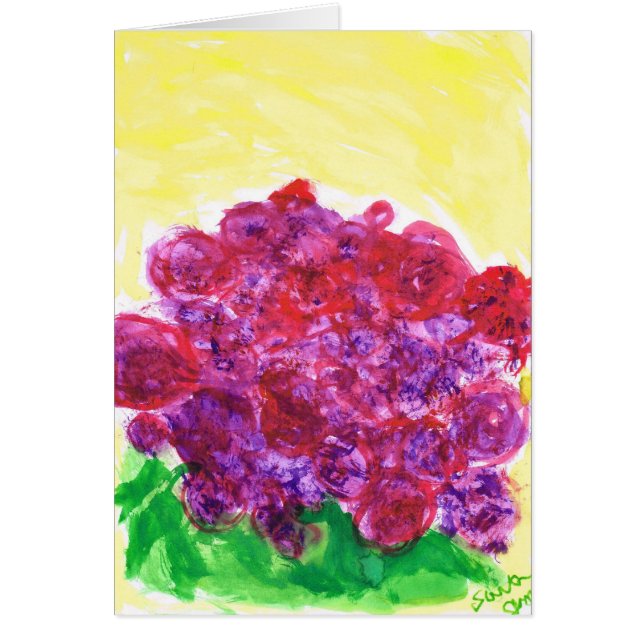 Rosas púrpuras y rojos (Frente)