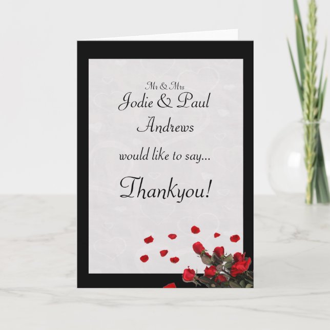 Rosas Rojas Boda - Agradecimiento Compromiso (Anverso)