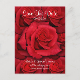 rosas rojas - boda guardar las invitaciones de fec