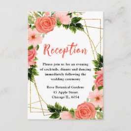 Rosas Rojas Coral con Recepción de Boda de Follaje
