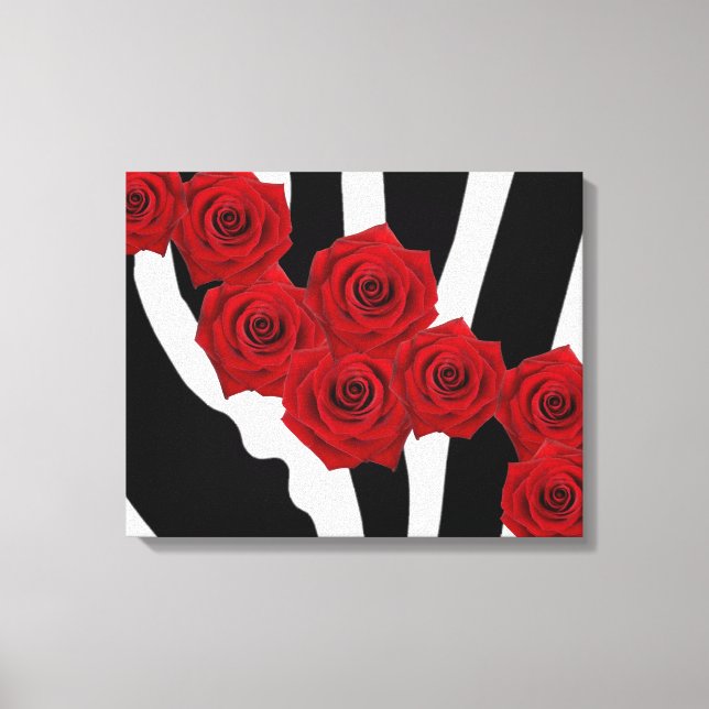 ROSAS ROJAS EN LA IMPRESIÓN DE ZEBRA EN BLANCO Y N (Anverso)