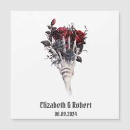 Rosas Rojas Góticas Bodas de Esqueleto 