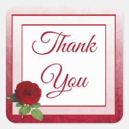 Rosas Rojas Gracias Pegatinas De Boda