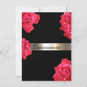 Rosas Rojas, Invitación Personalizada de Quinceañe