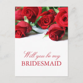 Rosas Rojas Románticas Tarjeta Postal de Dama de H