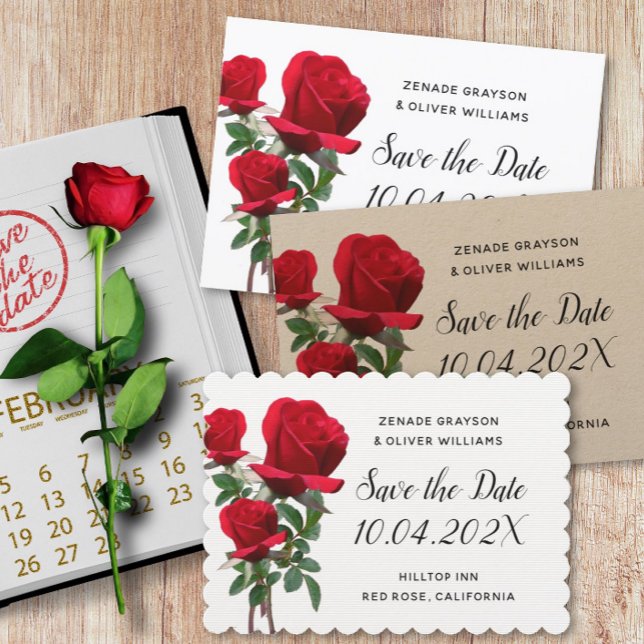 Rosas rojas salvan la Invitación matrimonial de fe (Subido por el creador)