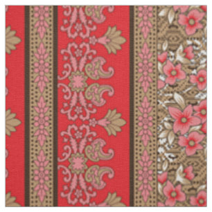 Rosas rojas textiles   Papel de tela floral Paisle