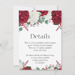 Rosas rojas y blancas 15 Tarjeta de detalles