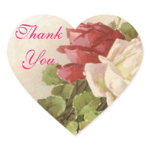 Rosas Rojas y Blancas Hojas Verdes Gracias Sello