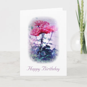 Rosas rojos - tarjeta del feliz cumpleaños