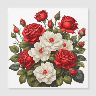 Rosas rojos y blancos