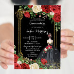Rosas rojos y negros Invitación de mis príncipes<br><div class="desc">Rosas rojos y negros Invitación de mis quince innumerables indonesios,  cumpleaños 15, </div>