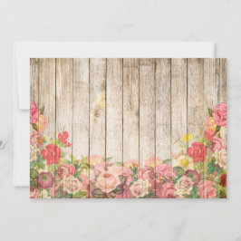 Rosas Románticas Rústicas Vintage de Madera
