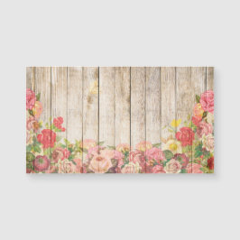Rosas Románticas Rústicas Vintage de Madera