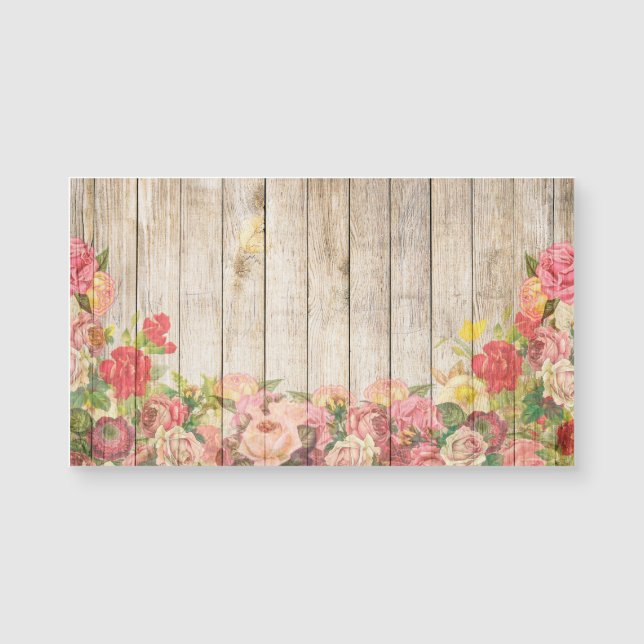 Rosas Románticas Rústicas Vintage de Madera (Anverso)