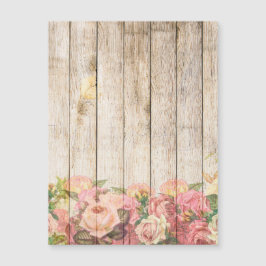 Rosas Románticas Rústicas Vintage de Madera