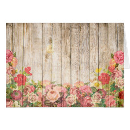 Rosas Románticas Rústicas Vintage de Madera