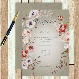 Rosas románticos recepción de boda floral verde ro