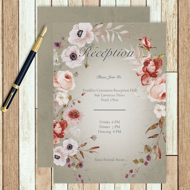 Rosas románticos recepción de boda floral verde ro (Subido por el creador)