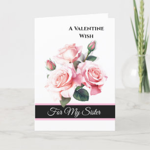 Rosas Rosa De Tarjeta el día de San Valentín Para
