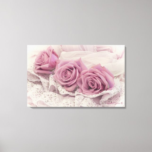 Rosas Rosa Y Lienzo De Vida (Anverso)