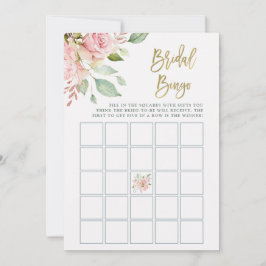 Rosas Rosadas Bonitas | Tarjeta de Cartón de Bingo